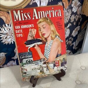1945 Vintage Miss America Magazine with Red Cover